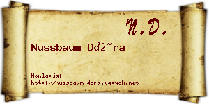 Nussbaum Dóra névjegykártya